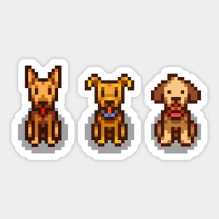 Stardew Valley Pets: 3 Dogs Sticker